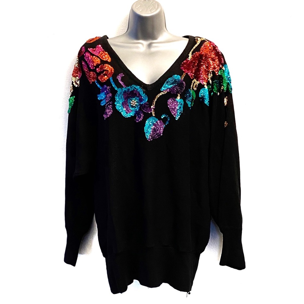 Vintage Sequin Sweater Size 1X